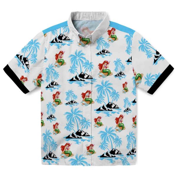 Mermaid Palm Island Print Hawaiian Shirt Best selling