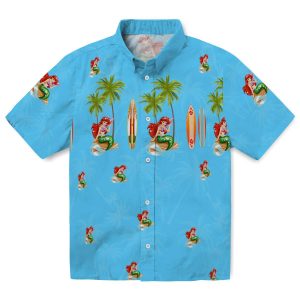Mermaid Surfboard Palm Hawaiian Shirt Best selling