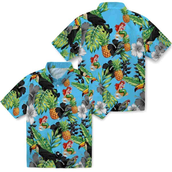 Mermaid Toucan Hibiscus Pineapple Hawaiian Shirt Latest Model