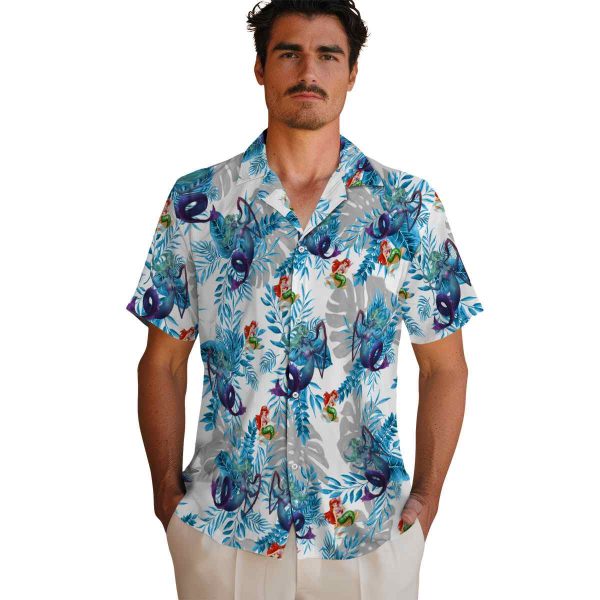 Mermaid Tropical Leaves Hawaiian Shirt High quality