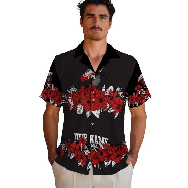 Monkey Hibiscus Stripe Hawaiian Shirt High quality