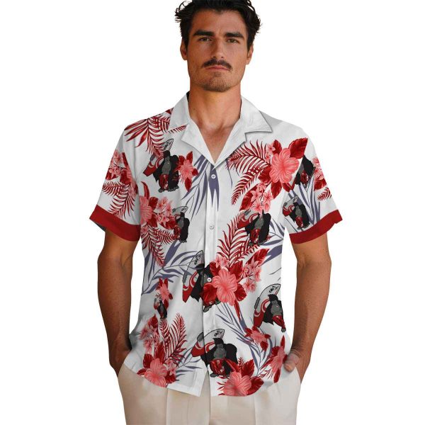 Monkey Patriotic Hibiscus Design Hawaiian Shirt High quality