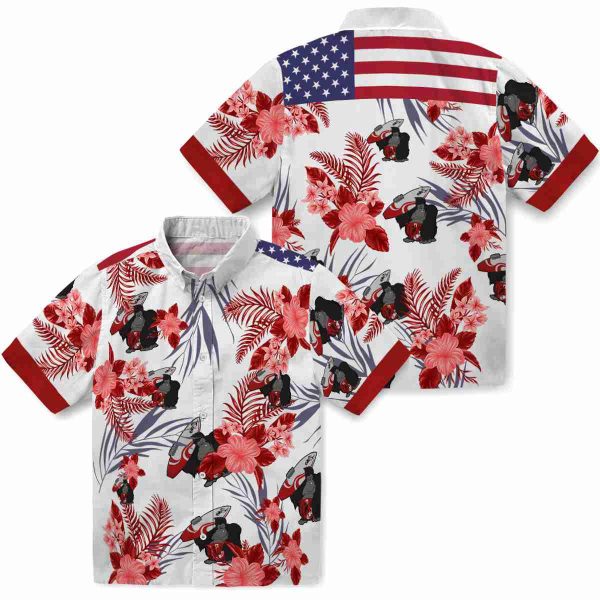 Monkey Patriotic Hibiscus Design Hawaiian Shirt Latest Model