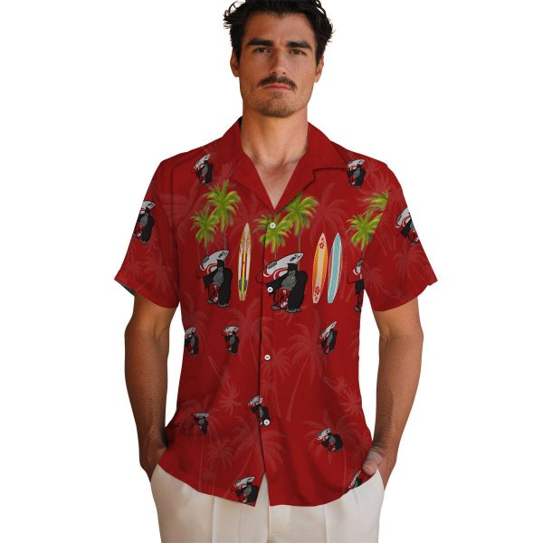 Monkey Surfboard Palm Hawaiian Shirt High quality 1