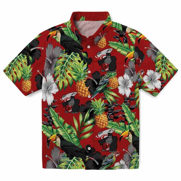 Monkey Toucan Hibiscus Pineapple Hawaiian Shirt Best selling