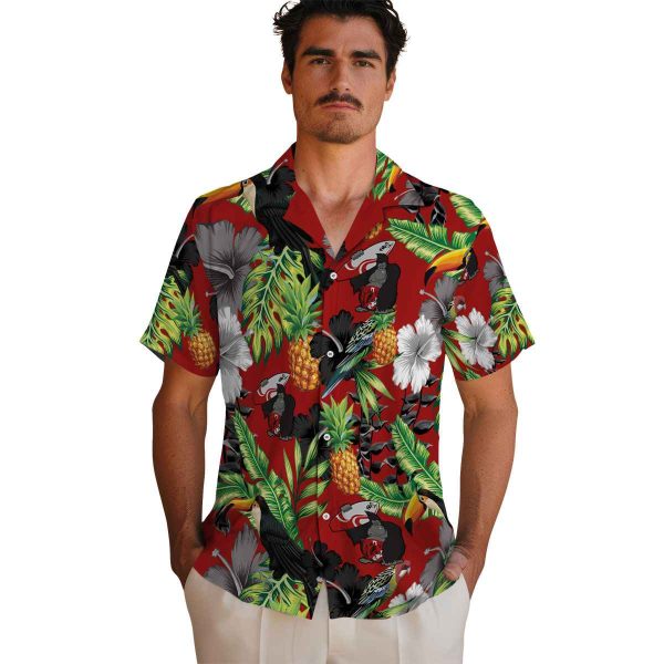 Monkey Toucan Hibiscus Pineapple Hawaiian Shirt High quality