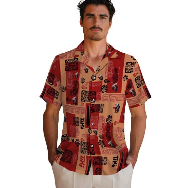 Monkey Tribal Symbols Hawaiian Shirt High quality