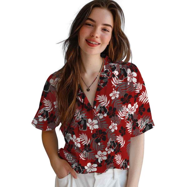 Monkey Tropical Floral Hawaiian Shirt Trendy