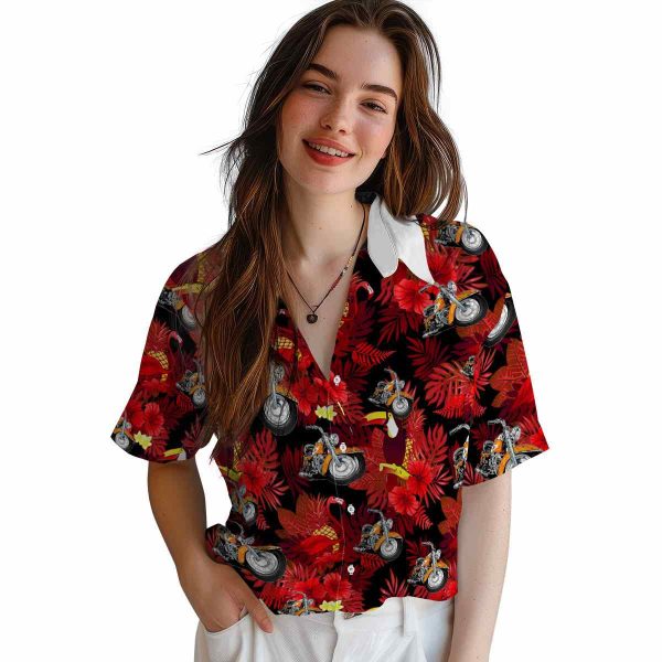 Motorcycle Floral Toucan Hawaiian Shirt Trendy