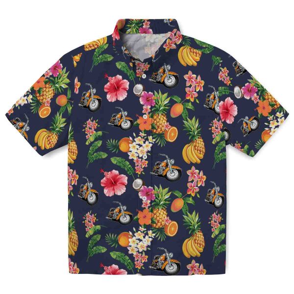 Motorcycle Hibiscus And Fruit Hawaiian Shirt Best selling