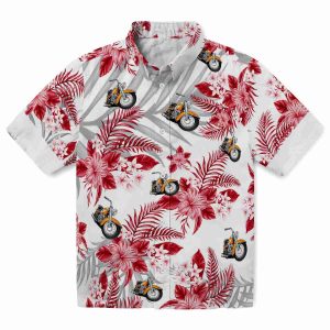 Motorcycle Hibiscus Palm Leaves Hawaiian Shirt Best selling