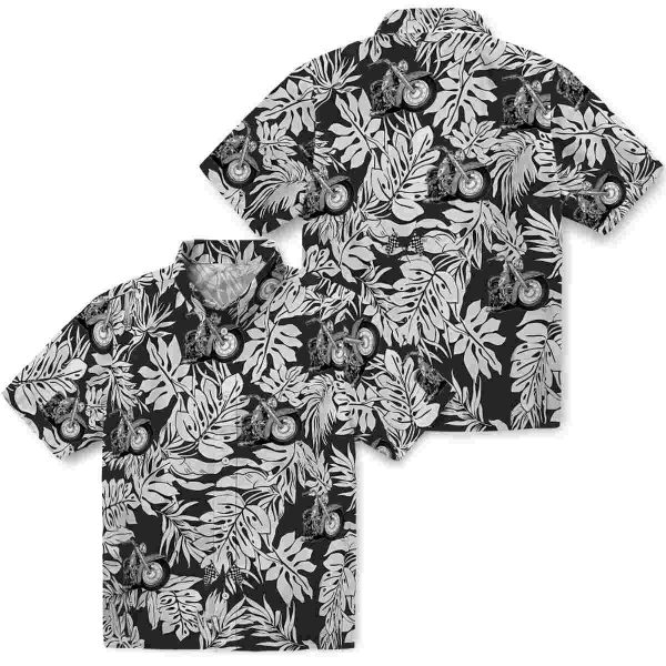 Motorcycle Monstera Leaf Pattern Hawaiian Shirt Latest Model