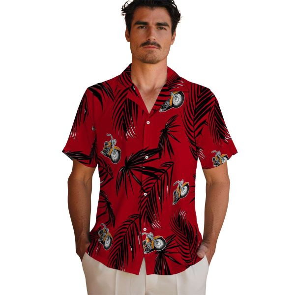 Motorcycle Palm Leaf Hawaiian Shirt High quality