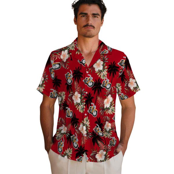 Motorcycle Palm Tree Flower Hawaiian Shirt High quality