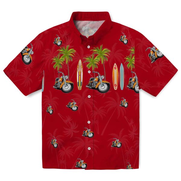 Motorcycle Surfboard Palm Hawaiian Shirt Best selling