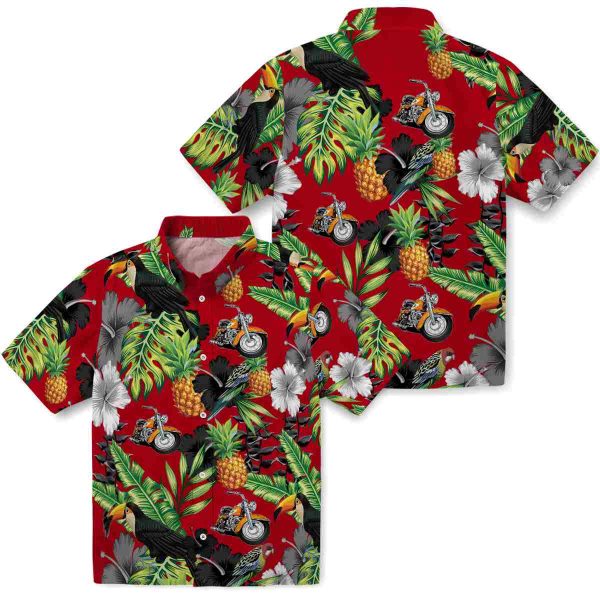 Motorcycle Toucan Hibiscus Pineapple Hawaiian Shirt Latest Model