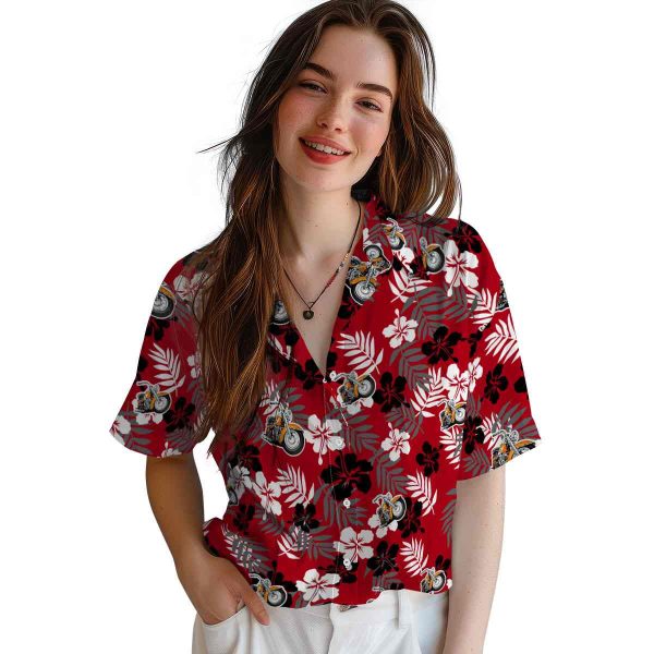 Motorcycle Tropical Floral Hawaiian Shirt Trendy