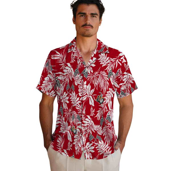 Motorcycle Tropical Leaf Hawaiian Shirt High quality