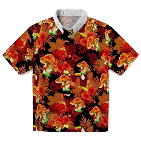 Mushroom Floral Toucan Hawaiian Shirt Best selling