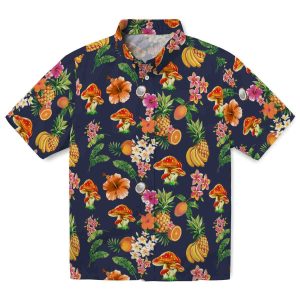 Mushroom Hibiscus And Fruit Hawaiian Shirt Best selling
