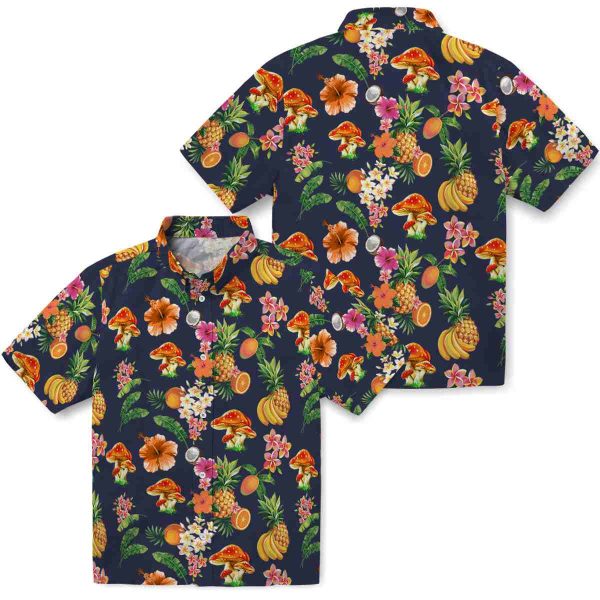 Mushroom Hibiscus And Fruit Hawaiian Shirt Latest Model