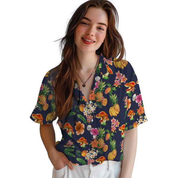 Mushroom Hibiscus And Fruit Hawaiian Shirt Trendy