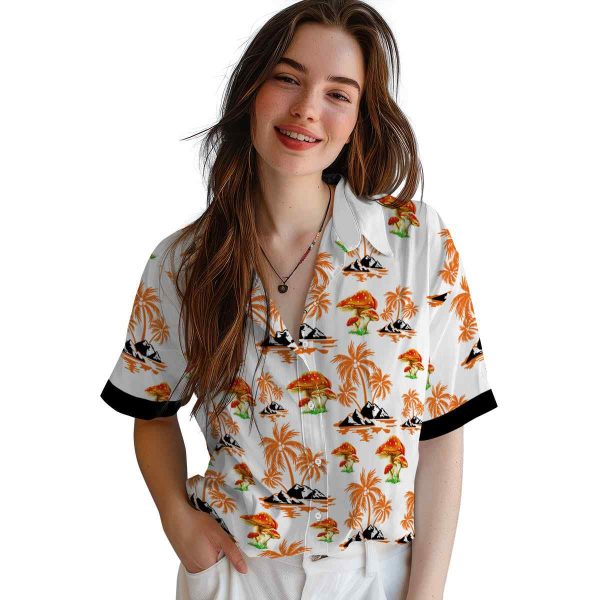 Mushroom Palm Island Print Hawaiian Shirt Trendy