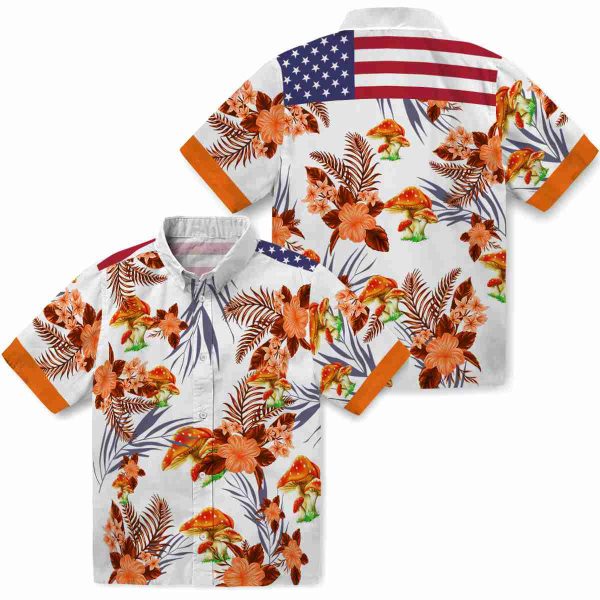 Mushroom Patriotic Hibiscus Design Hawaiian Shirt Latest Model