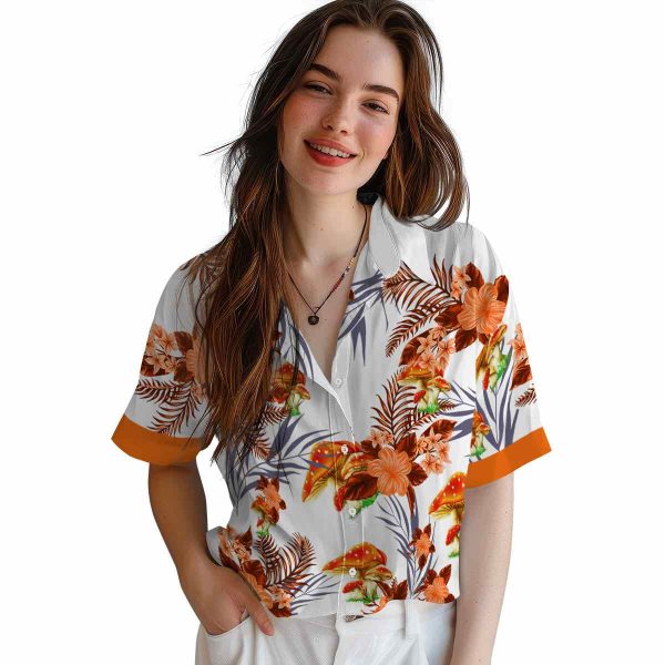 Mushroom Patriotic Hibiscus Design Hawaiian Shirt Trendy