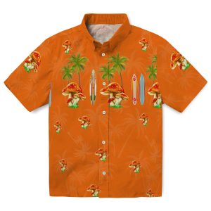 Mushroom Surfboard Palm Hawaiian Shirt Best selling