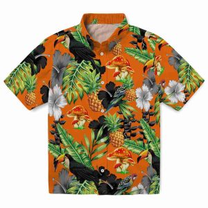 Mushroom Toucan Hibiscus Pineapple Hawaiian Shirt Best selling