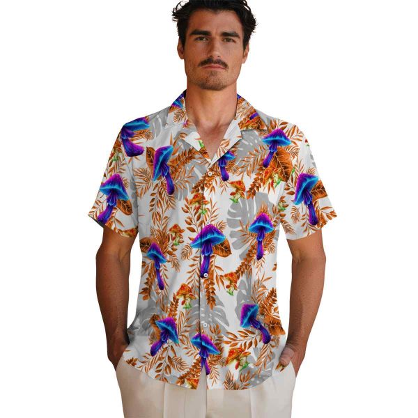 Mushroom Tropical Leaves Hawaiian Shirt High quality