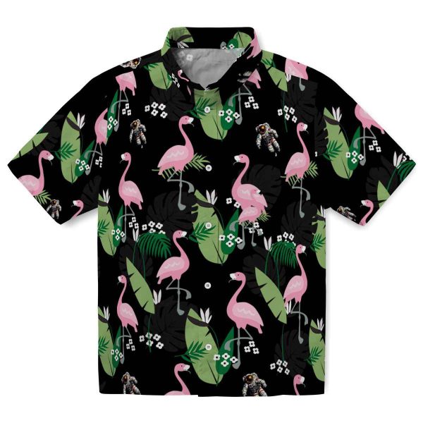 Nasa Flamingo Leaf Motif Hawaiian Shirt Best selling