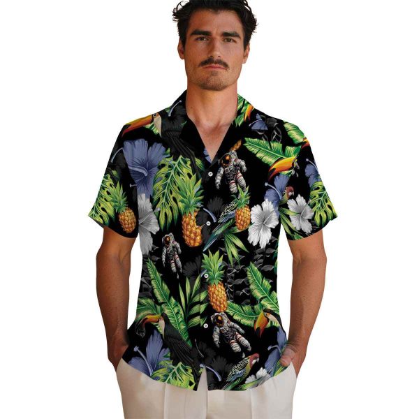 Nasa Toucan Hibiscus Pineapple Hawaiian Shirt High quality