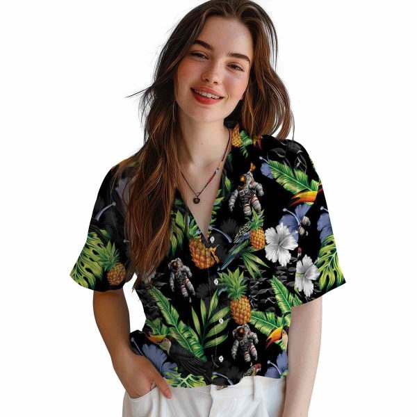 Nasa Toucan Hibiscus Pineapple Hawaiian Shirt Trendy