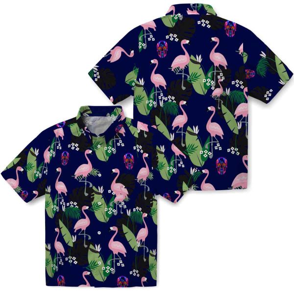 Neon Flamingo Leaf Motif Hawaiian Shirt Latest Model