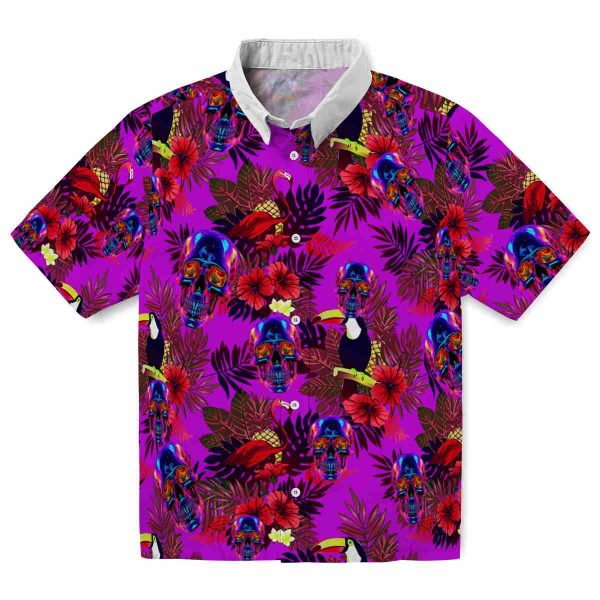 Neon Floral Toucan Hawaiian Shirt Best selling