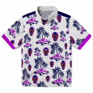 Neon Palm Island Print Hawaiian Shirt Best selling