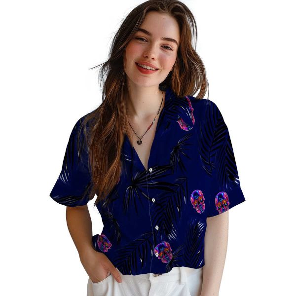 Neon Palm Leaf Hawaiian Shirt Trendy