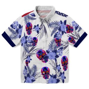 Neon Patriotic Hibiscus Design Hawaiian Shirt Best selling