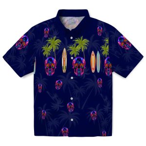 Neon Surfboard Palm Hawaiian Shirt Best selling