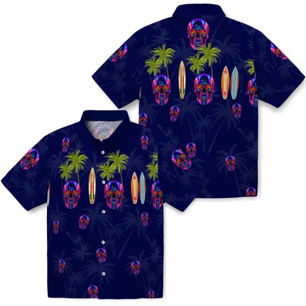 Neon Surfboard Palm Hawaiian Shirt Latest Model