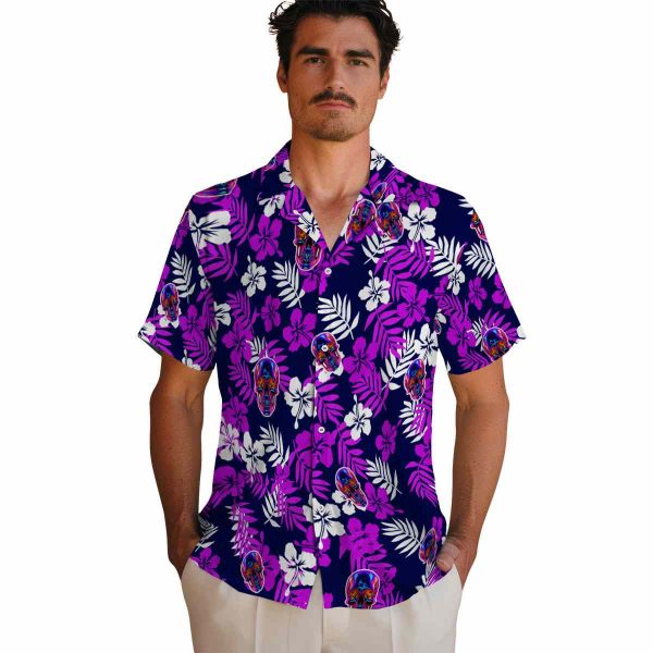 Neon Tropical Floral Hawaiian Shirt High quality