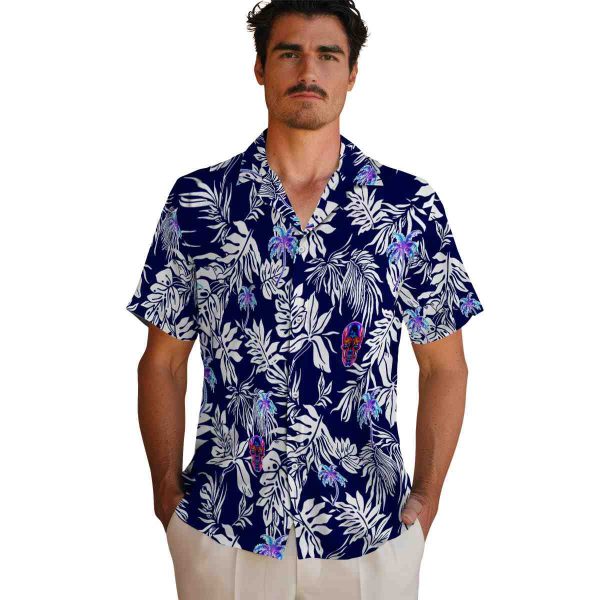 Neon Tropical Leaf Hawaiian Shirt High quality