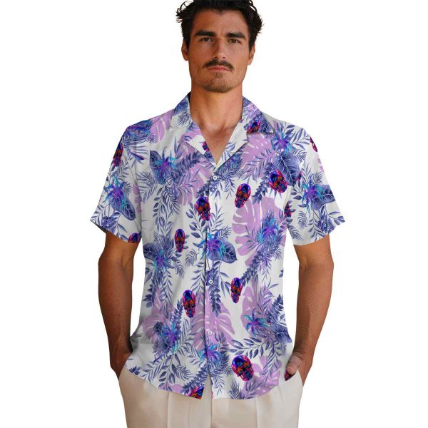 Neon Tropical Leaves Hawaiian Shirt High quality