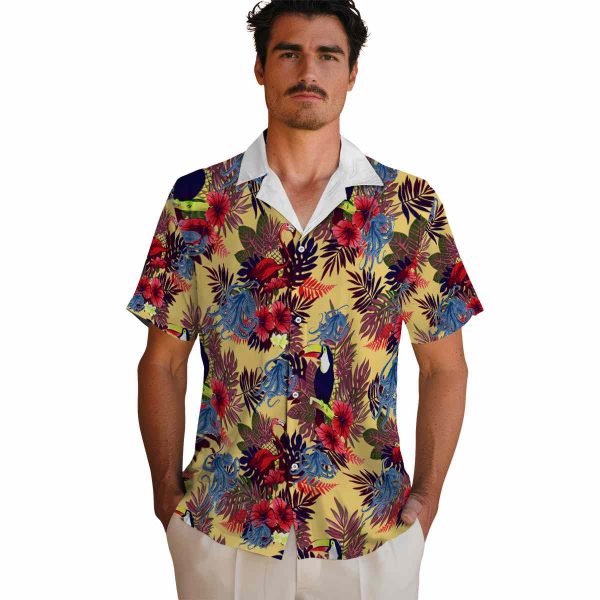 Octopus Floral Toucan Hawaiian Shirt High quality