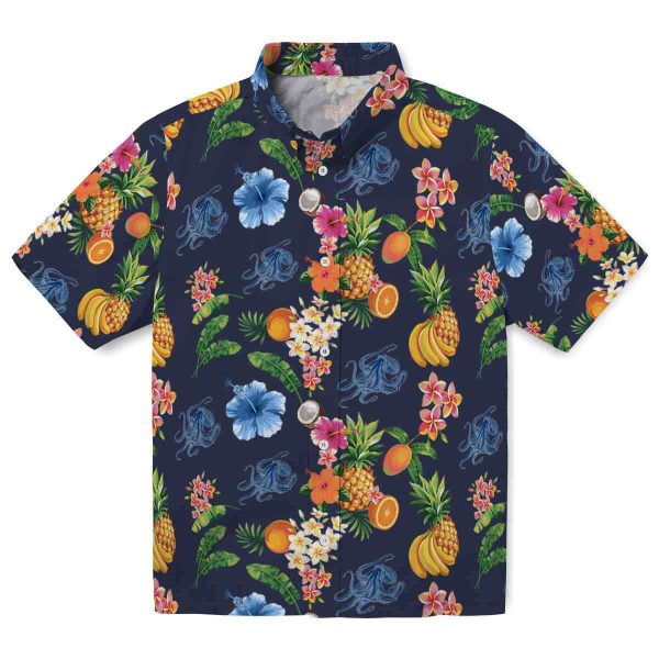 Octopus Hibiscus And Fruit Hawaiian Shirt Best selling