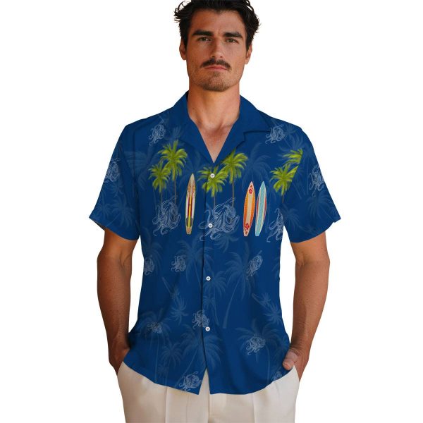 Octopus Surfboard Palm Hawaiian Shirt High quality