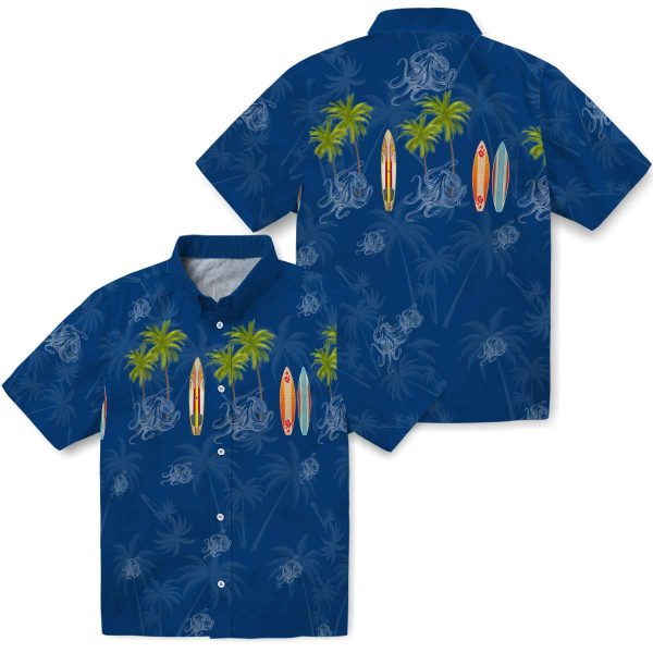 Octopus Surfboard Palm Hawaiian Shirt Latest Model