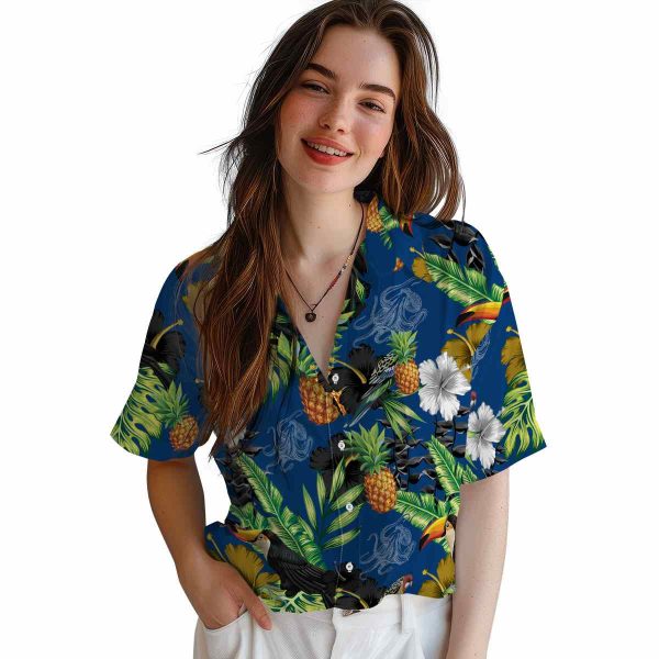 Octopus Toucan Hibiscus Pineapple Hawaiian Shirt Trendy